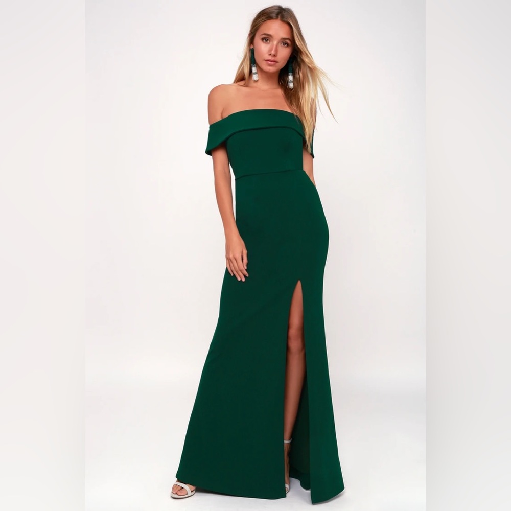 Lulu's Aveline Forest Green Dress Size S - Picture 1 of 17